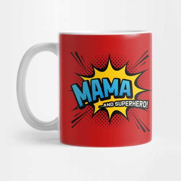 Mama & Superhero - Comic Book Style Mother Gift by Elsie Bee Designs